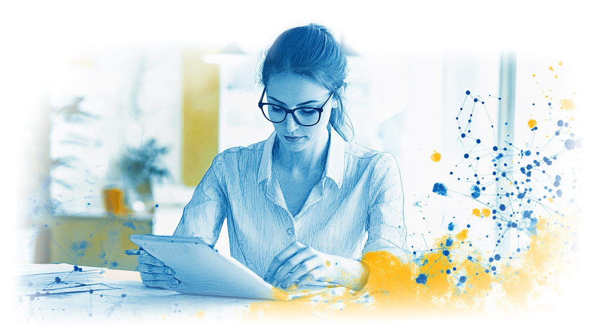 woman working at desk